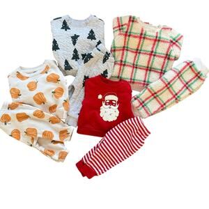 Adorable Unisex Baby Holiday Outfit Sets - Cat & Jack & Old Navy 6-12 Months